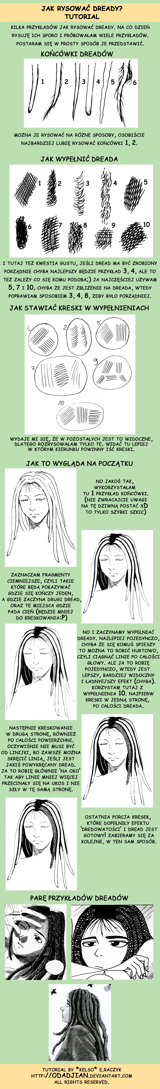How to draw dreads?Tutorial PL by ElaRaczyk on DeviantArt