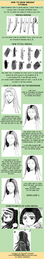 How to draw dreads? English v.