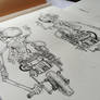 Space cycling-alien. Inking Video