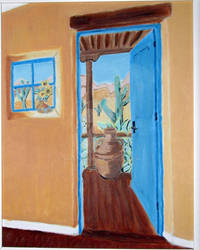 trompe l'oeil avec porte