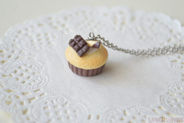 Chocolate Cupcake Necklace