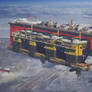 Consortium's Oil Rig transport