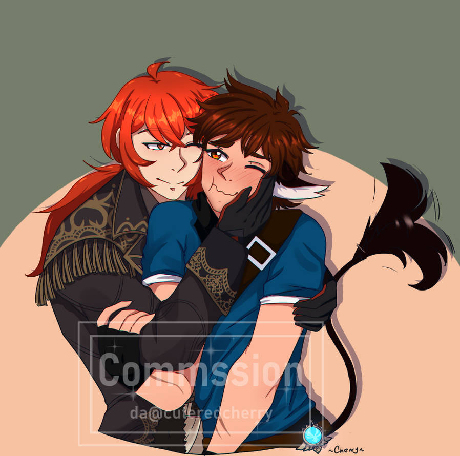 Squishing hug YCH for Captain Hawk by cuteredcherry on DeviantArt