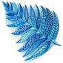 Blue Watercolor Feather