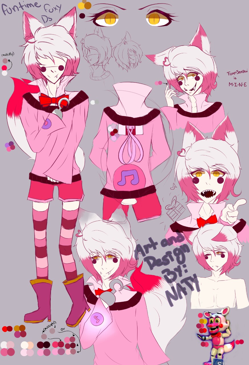 Funtime Foxy Fnaf World Human Version Ds Me By.