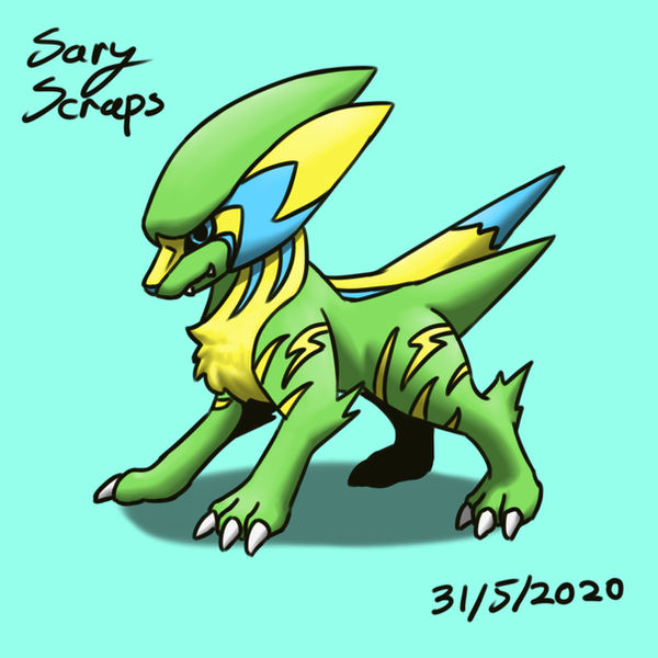 Electrical Digimon Electrike Digimon by SaryTheWolf on DeviantArt