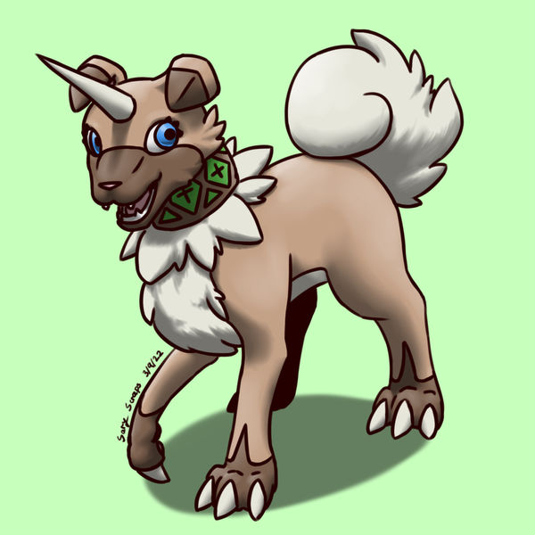 Rockruff Digging Rockruff Digimon by SaryTheWolf on DeviantArt