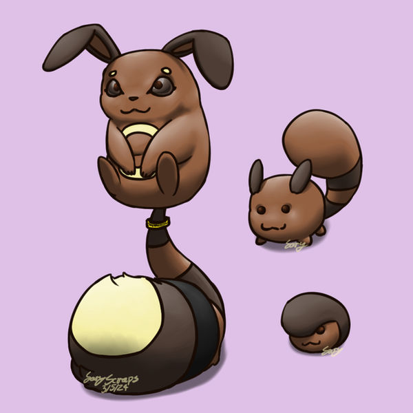 Sentret Standing Sentret Digimon V2 by SaryTheWolf on DeviantArt