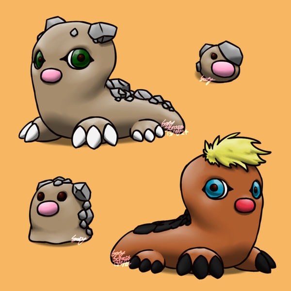 Diglett God Diglett Digimon V2 by SaryTheWolf on DeviantArt