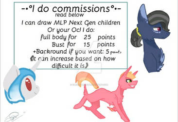 Commissions OPEN - Zoom in for details on ponies