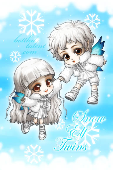 Snow Elf Twins by celesse