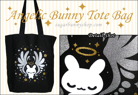 Angelic Bunny Tote Bag