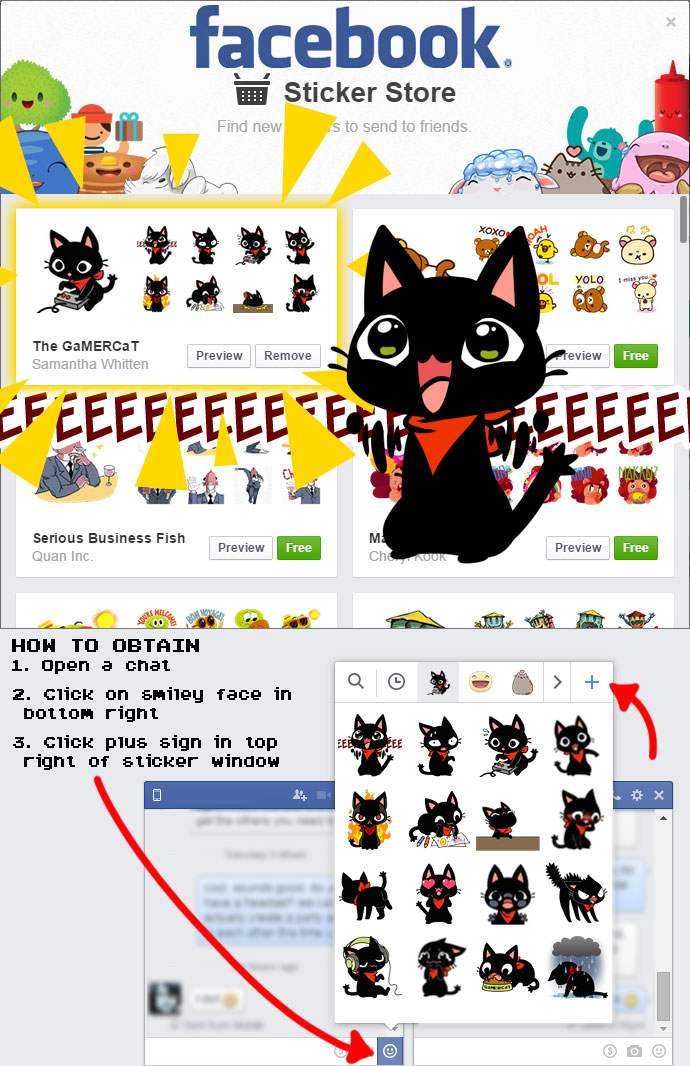 The GaMERCaT Facebook Stickers!