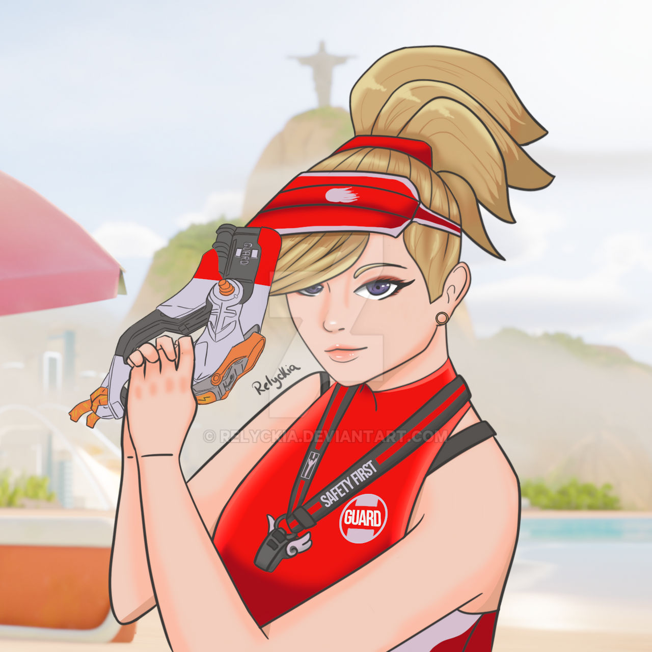 Lifeguard Meg Deviantart Mercy Lifeguard by Relyckia on DeviantArt