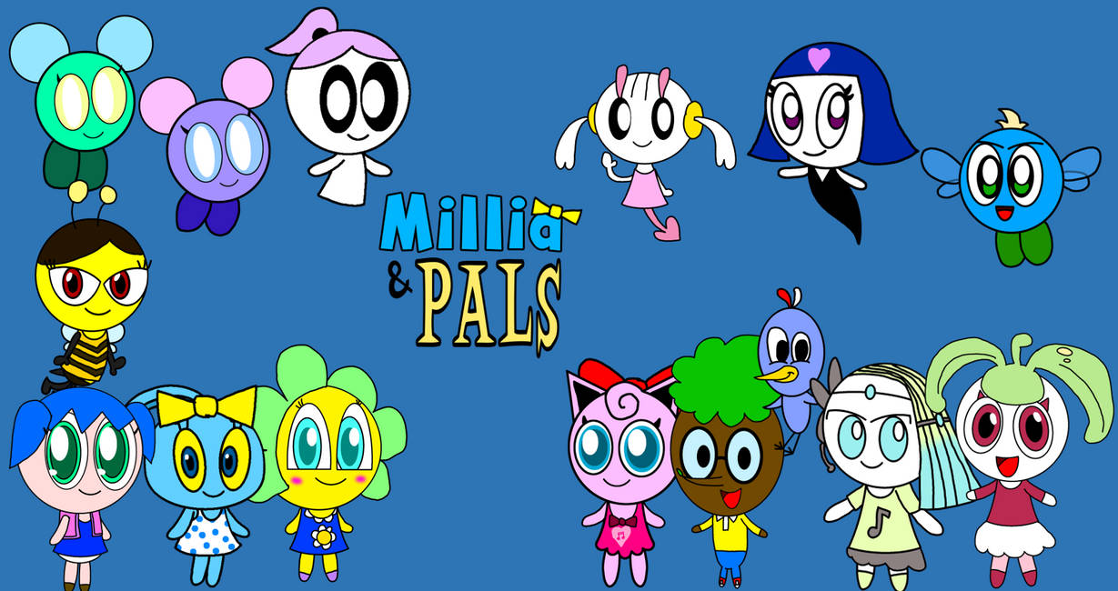 Milaliaf Millia and Pals (blue background) by slang107 on DeviantArt