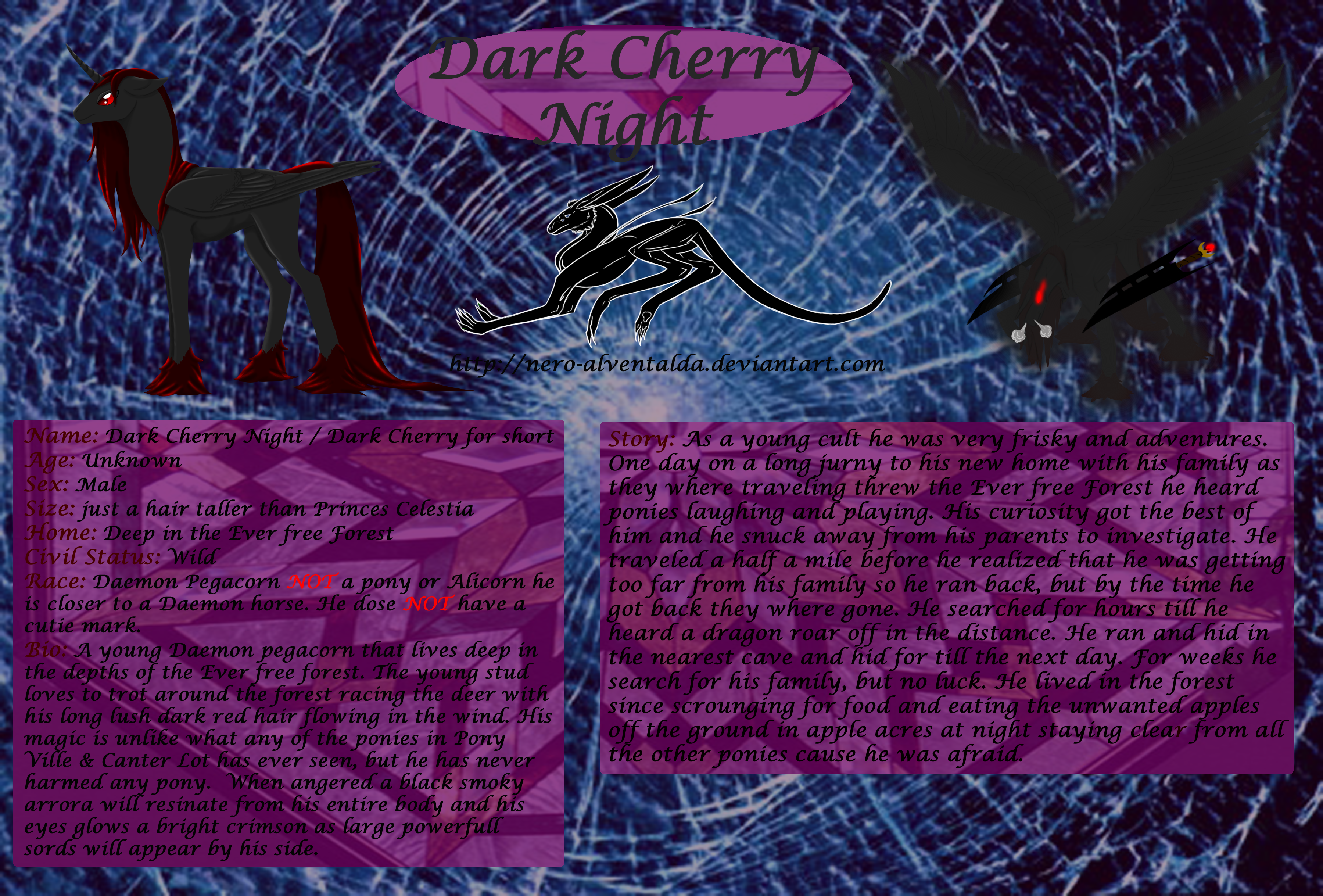 My Daemon Pegacorn Dark Cherry Night