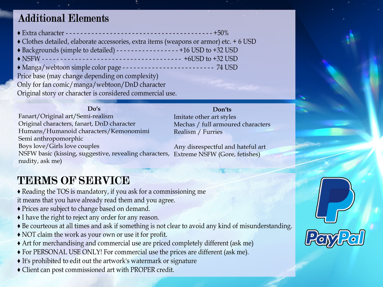 OPEN COMMISSIONS - 4 TOS and additional info by Ro93 on DeviantArt