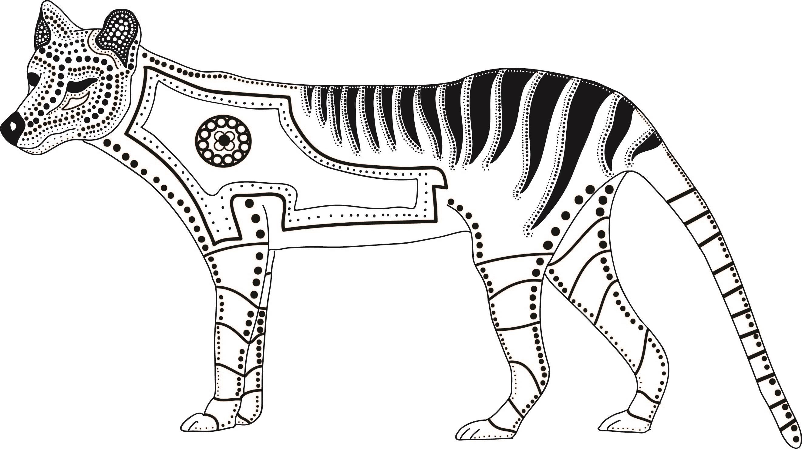 Black and white thylacine project