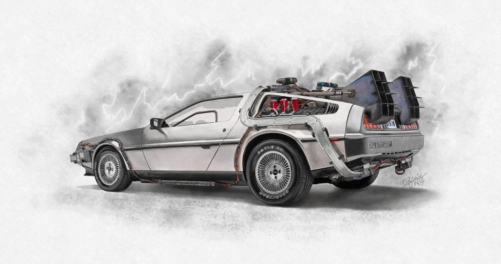Red Time Machine DeLorean Time Machine by eryxfrt on DeviantArt
