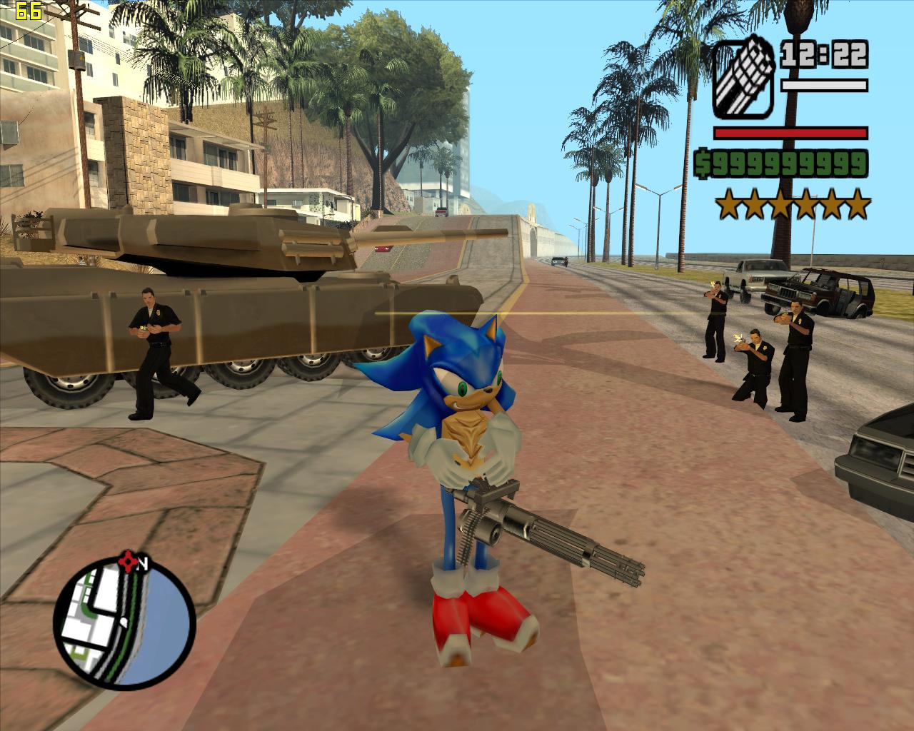 Sonic the Hedgehog mod in GTA