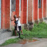 Kid and bike