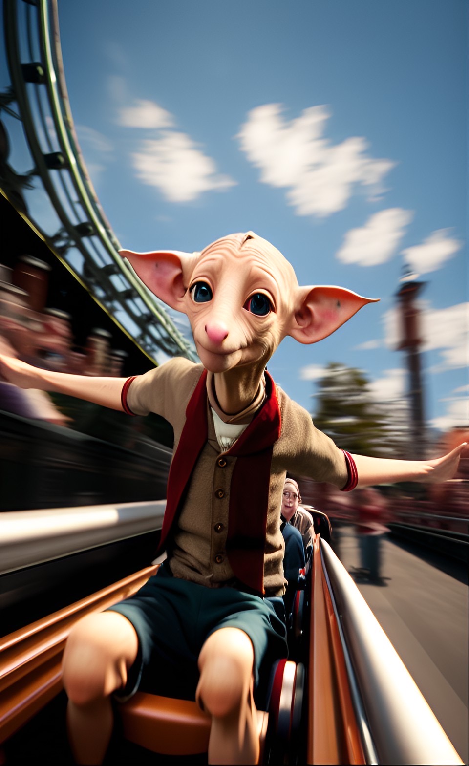 Dobby on a rollercoaster by FatMaxAIArt on DeviantArt