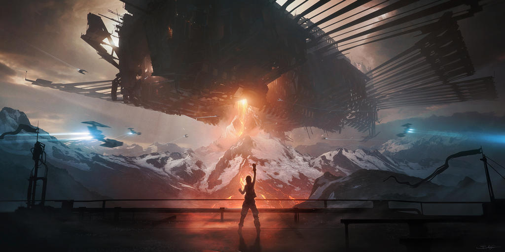 The last second of the Mountain Eater by Grivetart