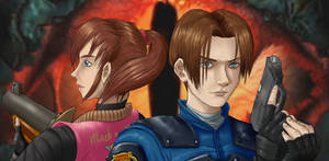 Resident Evil 2 Leon and Claire