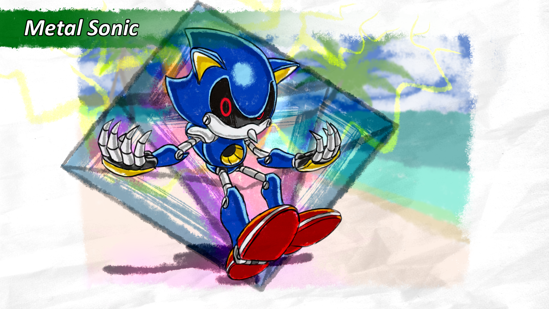 How to draw and paint Metal Sonic 3.0 