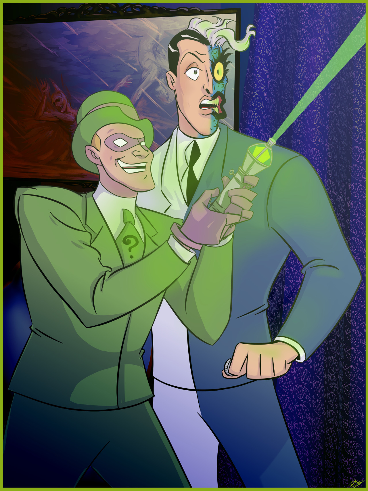 Riddler and Two Face by Bobman235 on DeviantArt