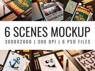 6 Scenes Mockup Pack