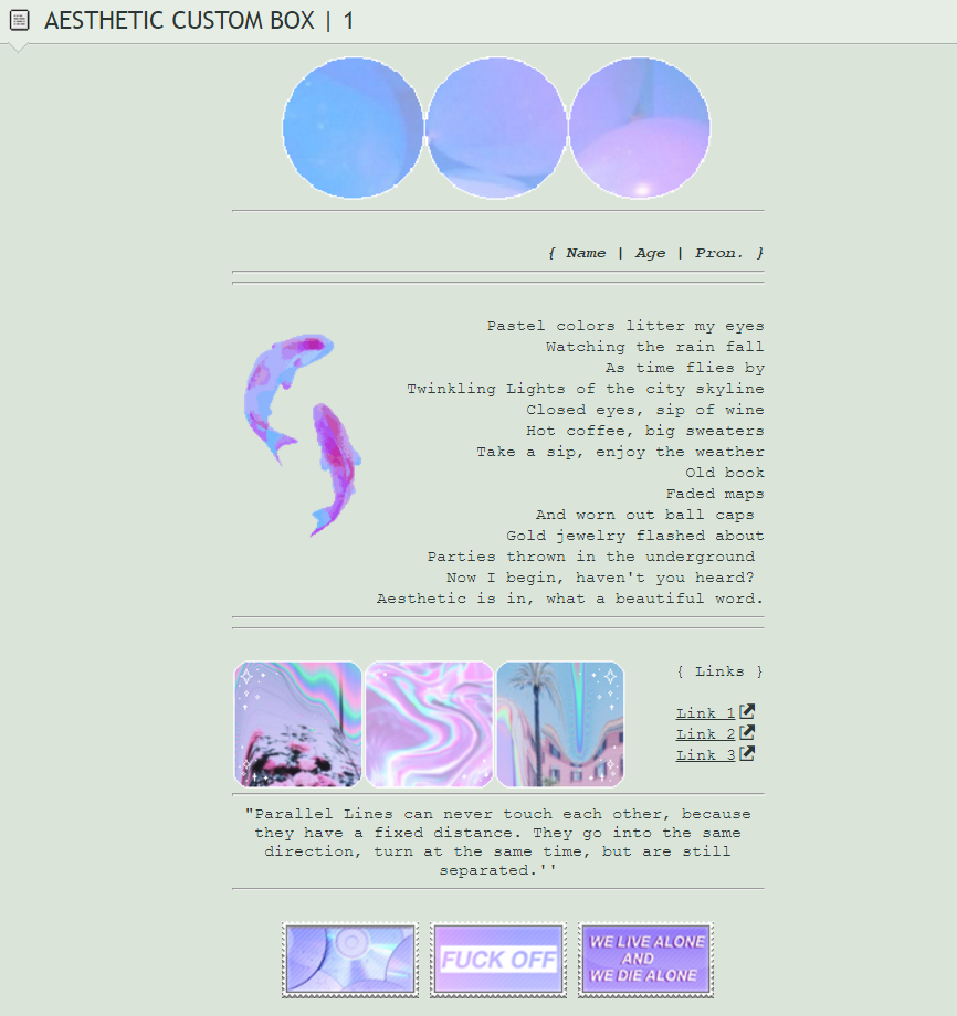 Aesthetic Custom Box | F2U #1 by Yutaiii