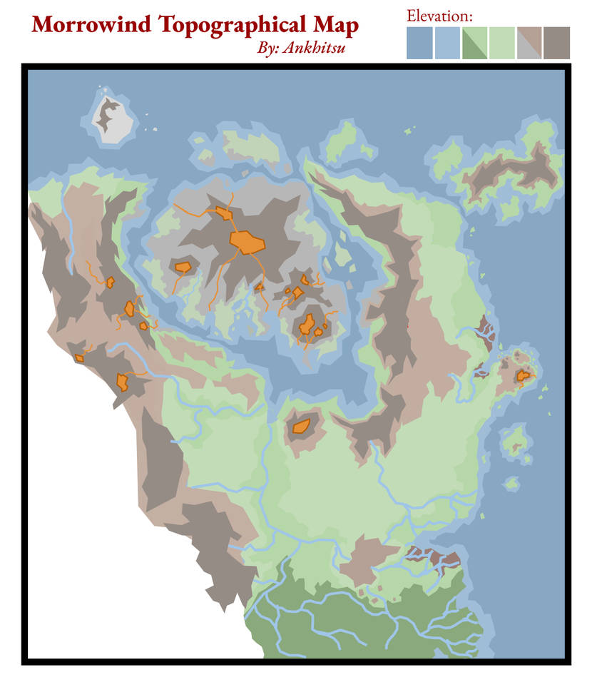 Morrowind Topographical Map By Ankhitsu On DeviantArt