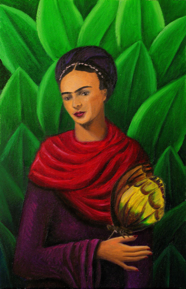 Frida Kahlo With Butterfly By Asyenka On Deviantart