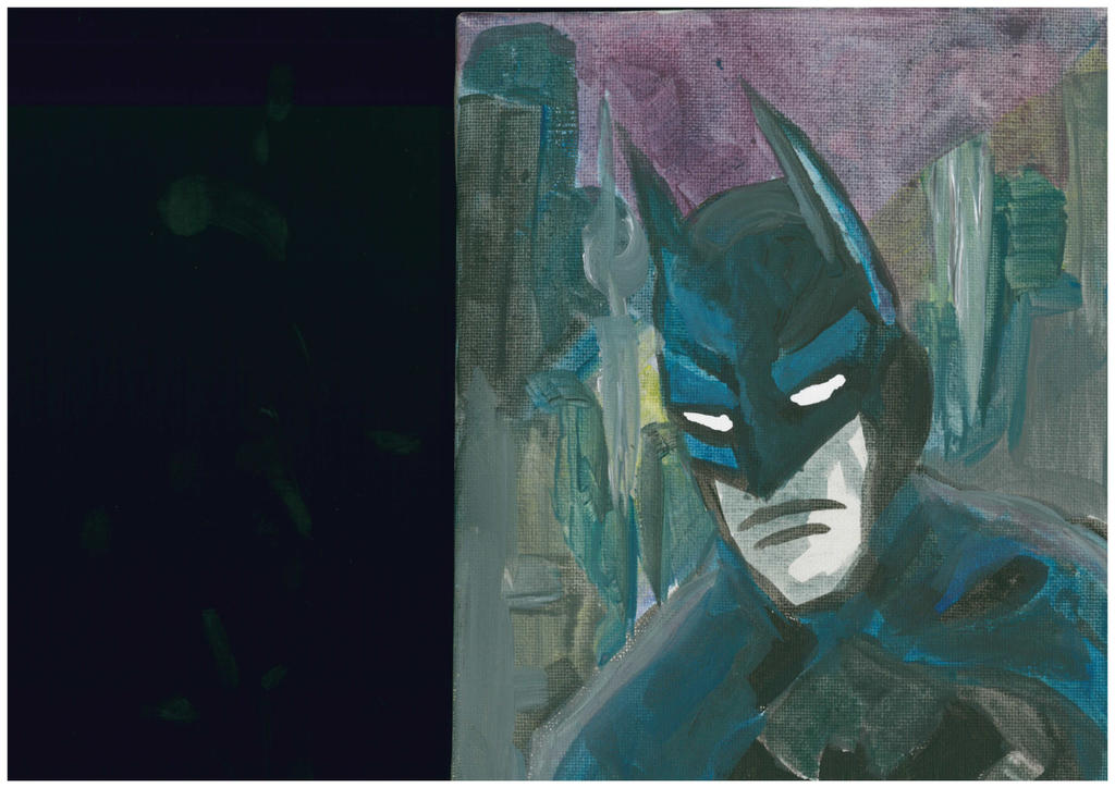 batman acrylic painting sketch