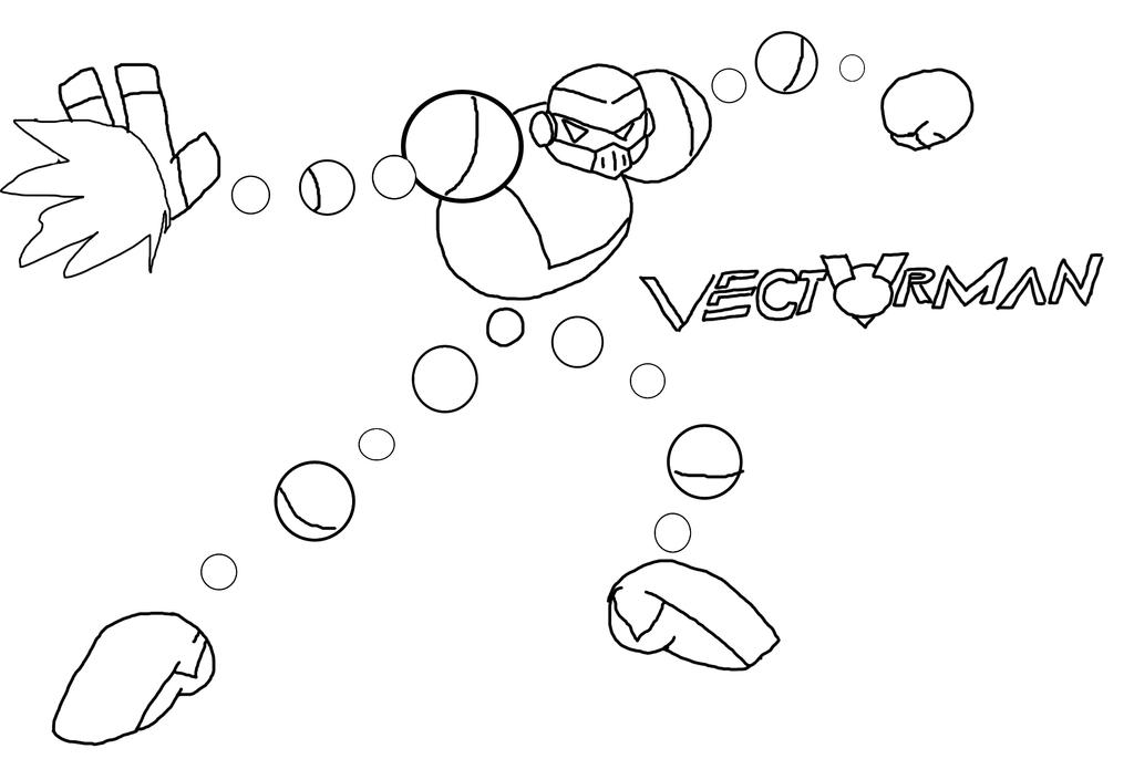 Vectorman :Lineart: by Xero-J on DeviantArt