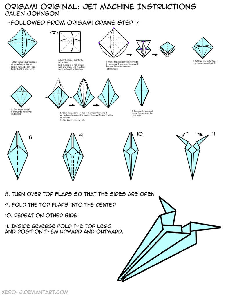 Origami Jet Machine Instructions by Xero-J on DeviantArt