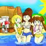 Unova Summer Girls: White, Bianca, and Rosa