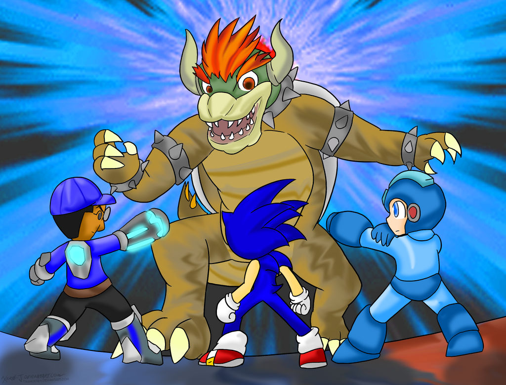 Blue Warriors vs Giga Bowser ~Commission~