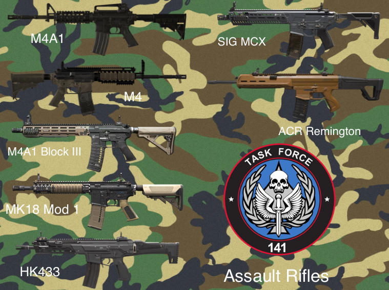 Loadout Assault Rifles. Task Force 141 by DaffodilLand355 on DeviantArt