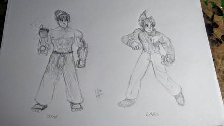 Tekken Sketch: Jin Kazama and Lars Alexandersson