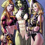 Thundra, She- Hulk and Valkyrie.