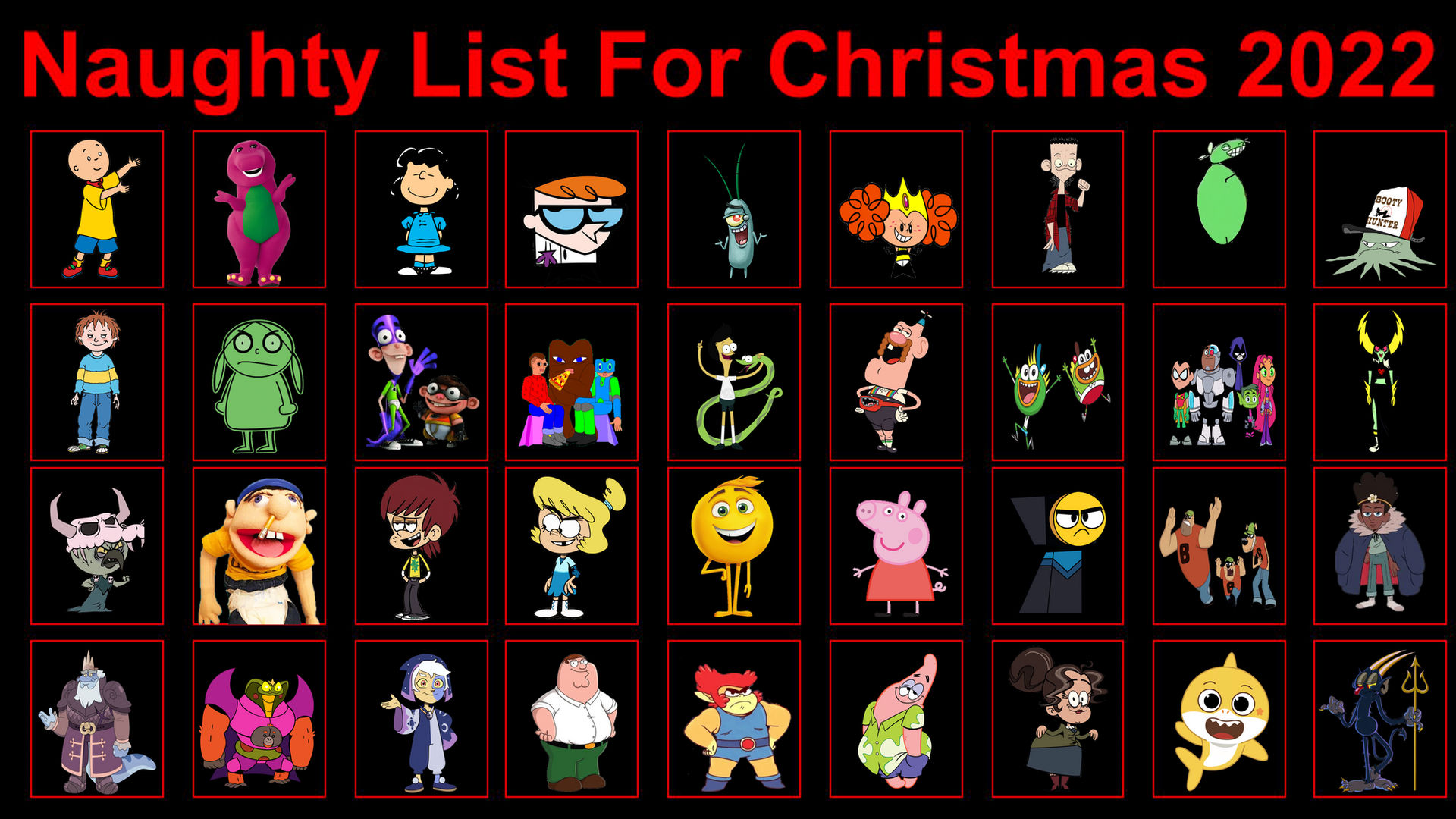 My Naughty List for Christmas 2023 by PeytonAuz1999 on DeviantArt