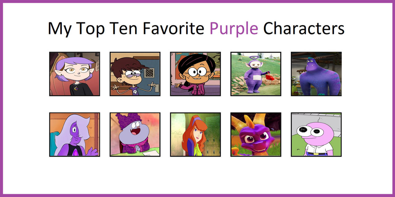 Purple Character Examples My Top 10 Favorite Purple Characters by PeytonAuz1999 on DeviantArt