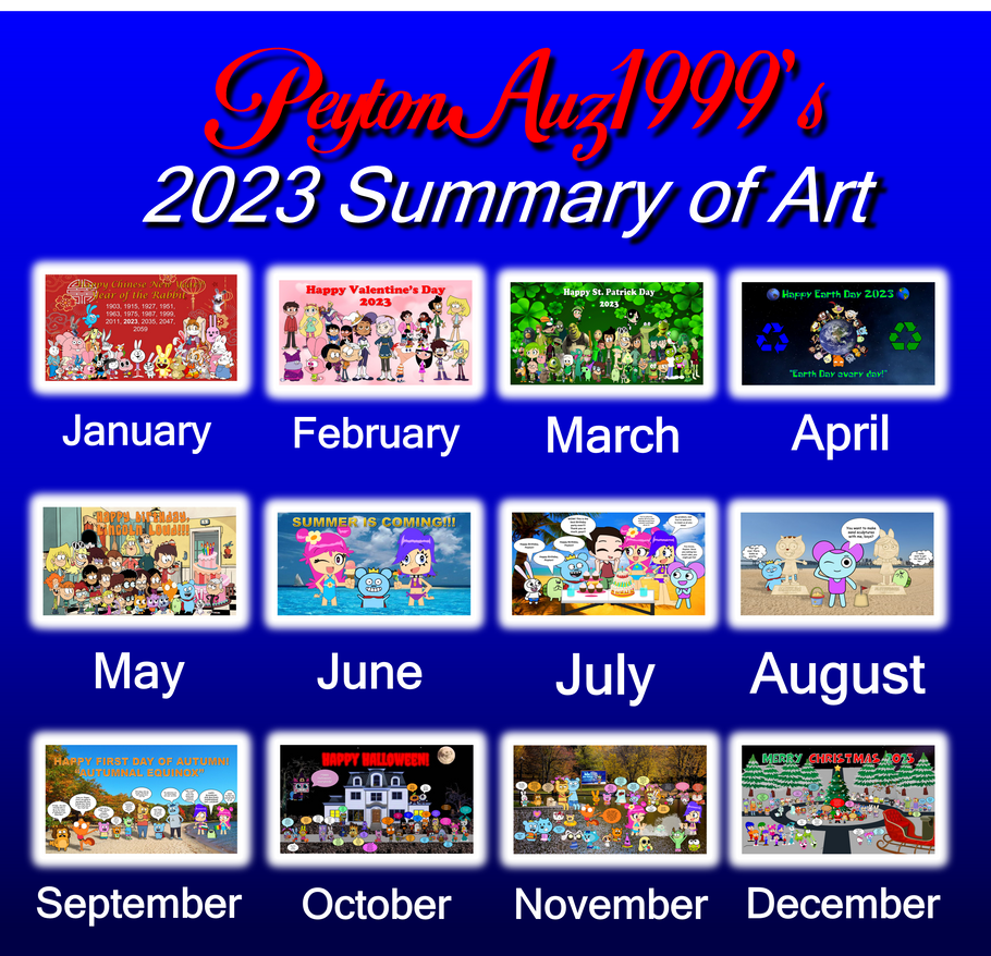 PeytonAuz1999's 2023 Summary of Art (V2) by PeytonAuz1999 on DeviantArt