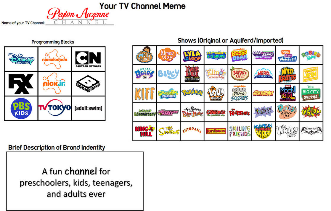 My Own TV Channel (UPDATED) by PeytonAuz1999 on DeviantArt