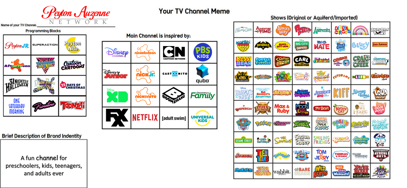 My Own Channel (SUPER UPDATED) by PeytonAuz1999 on DeviantArt