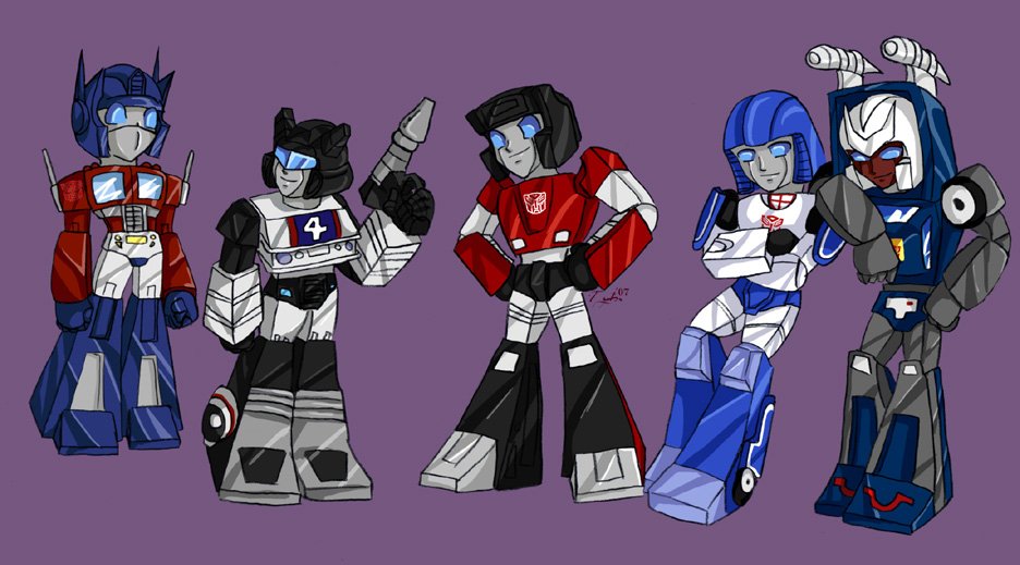 Chibi TFs Red White and Blue