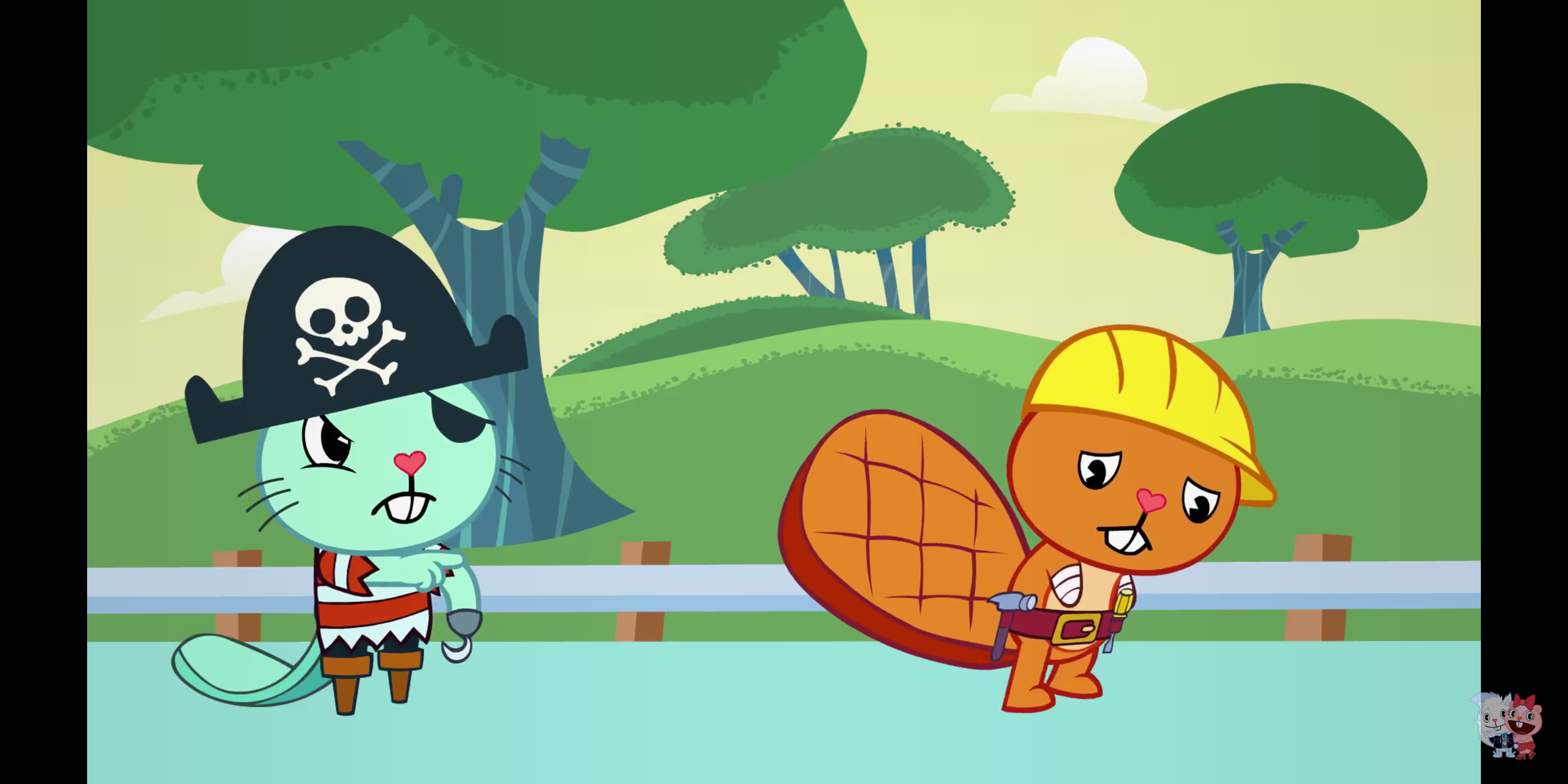 Russell kicks out Handy (HTF) by RyryTheHTFfan on DeviantArt