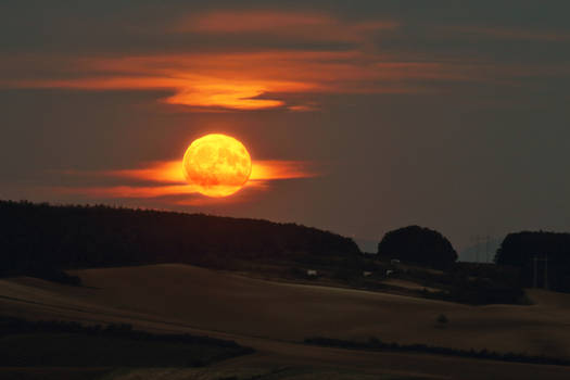 Moonrise composite image